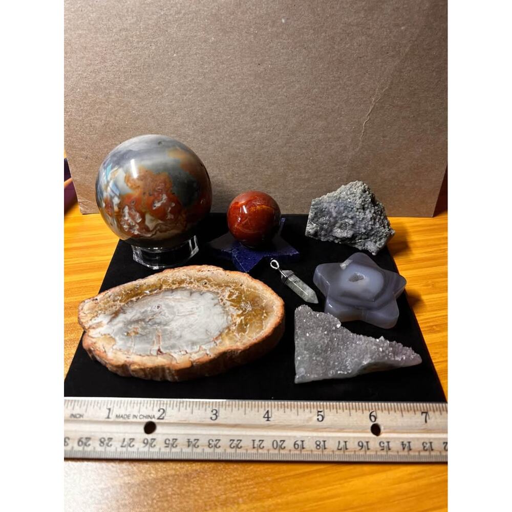Cool Crystal & Mineral Collection - Petrified Wood, Spheres, Agate + More!